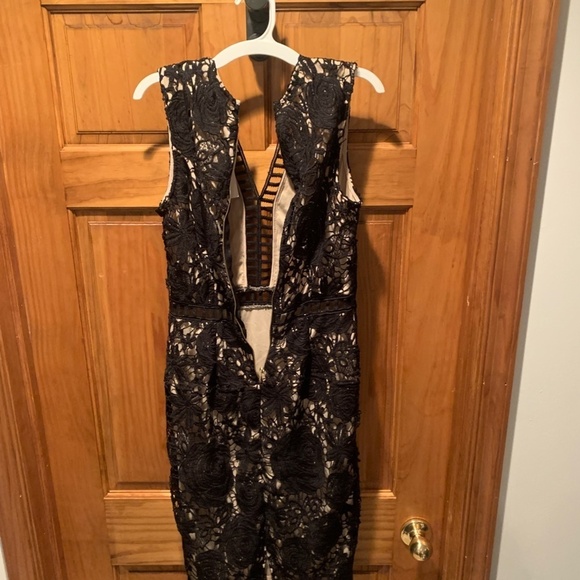 Love X Design Lace & Lattice Sleeveless Sheath Dress Black Medium NWT Flawed - Picture 4 of 8